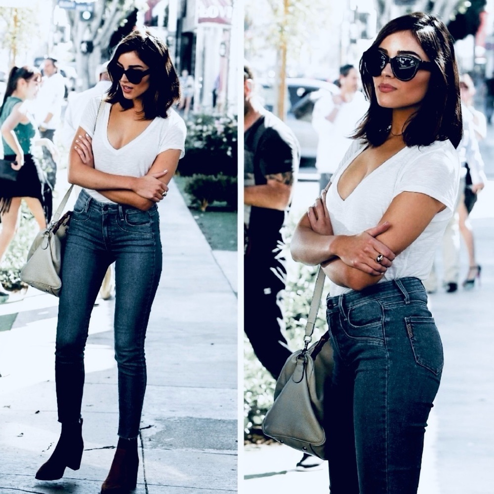 Paige Skyline Skinny Jeans Size 30 raw hem slim ankle crop mid rise in Greece